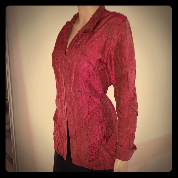 Beautiful rust colored silk blouse - Picture 1 of 7